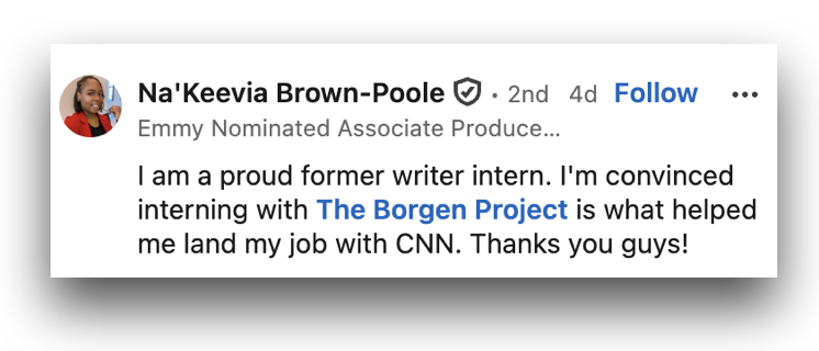 Borgen Project Internship